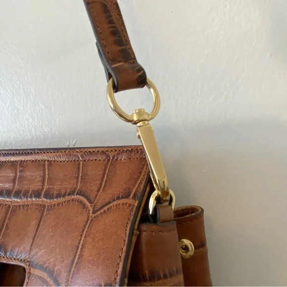 GILI Got It Love It genuine leather Croc embossed handbag purse NWOT - Picture 6 of 13